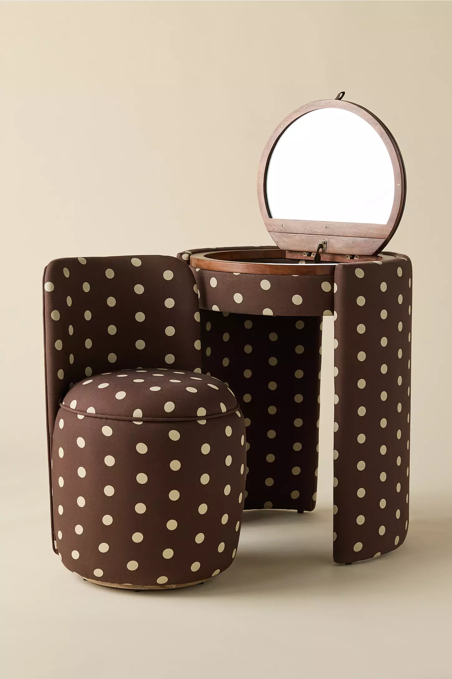 Upholstered Vanity & Stool Set