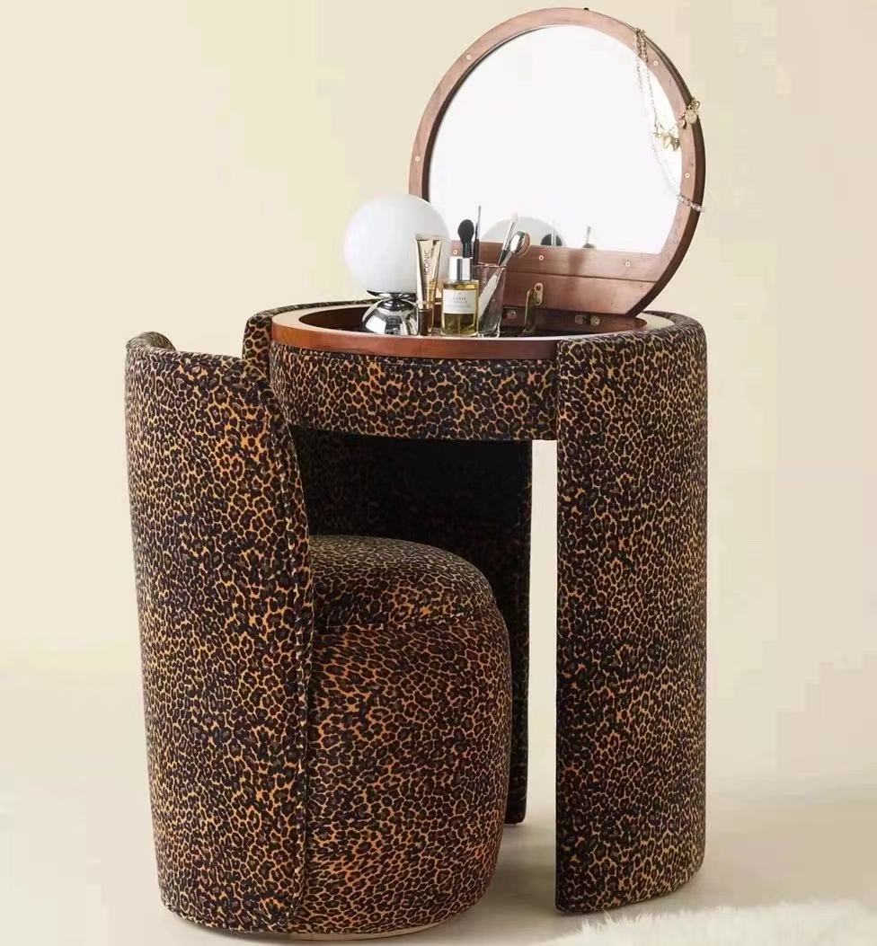 Upholstered Vanity & Stool Set